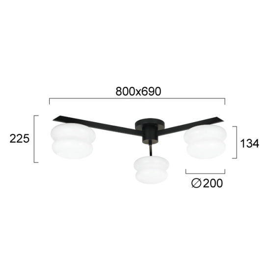 Lampa sufitowa PESA LNV0095434 Lunaveri