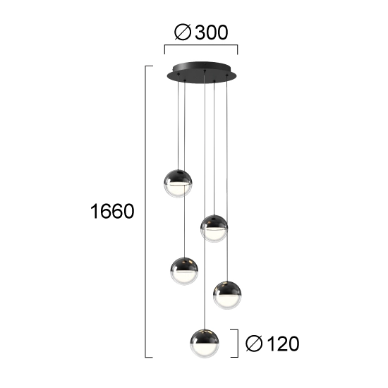 Lampa wisząca AMIATA LNV0099234 Lunaveri