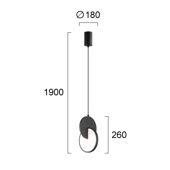 Lampa wisząca CRATI LNV1042924 Lunaveri
