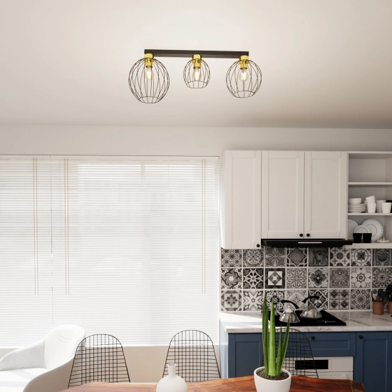 Lampa sufitowa NEST 3 BL GOLD 1370/3 EMIBIG Lighting