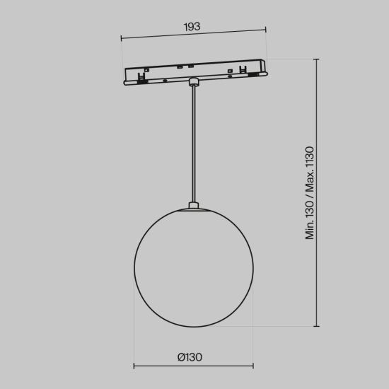 Lampa szynowa podwieszana Luna Exility 2700-6000K 6W 360° Dim Dali1 TR039-4-5WTW-DD-B Maytoni - zdjęcie dodatkowe 4