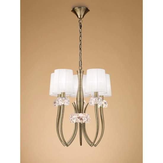 Lampa wisząca Mantra Loewe Antique Brass 4732MA