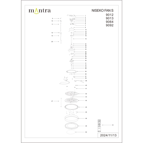 Wentylator sufitowy Mantra Niseko Fan S 9064MA - zdjęcie dodatkowe 8