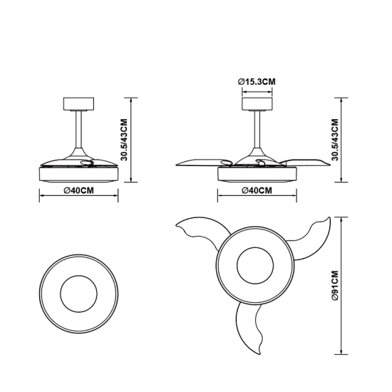 Wentylator sufitowy z oświetleniem COIN FAN MINI SMART 9497 Mantra LED biały