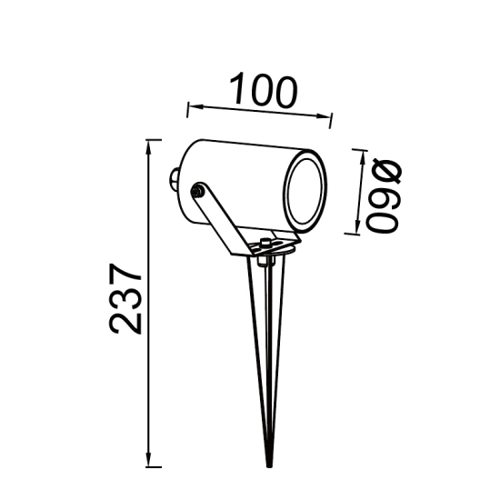 Lampa ogrodowa stojąca QUEBEC LED 9615 Mantra LED czarny IP65