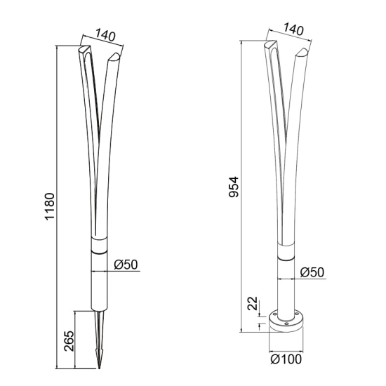 Lampa stojąca zewnętrzna KATANA 9853 Mantra LED brązowy IP65