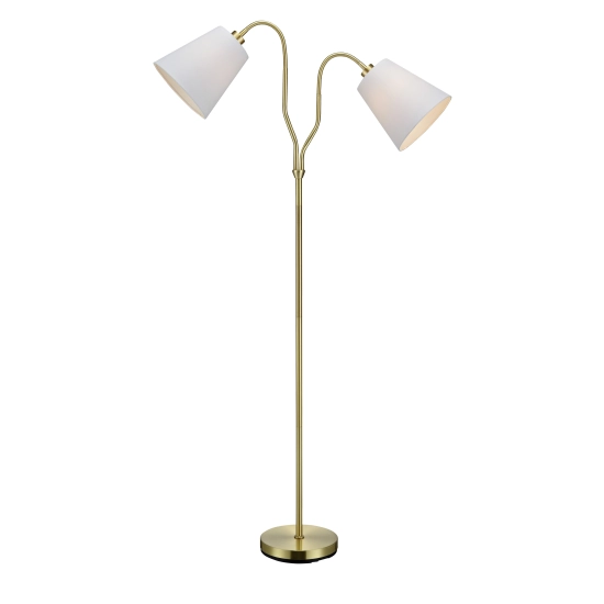 Lampa podłogowa MODENA 105274 Markslojd 2xE27 mosiądz