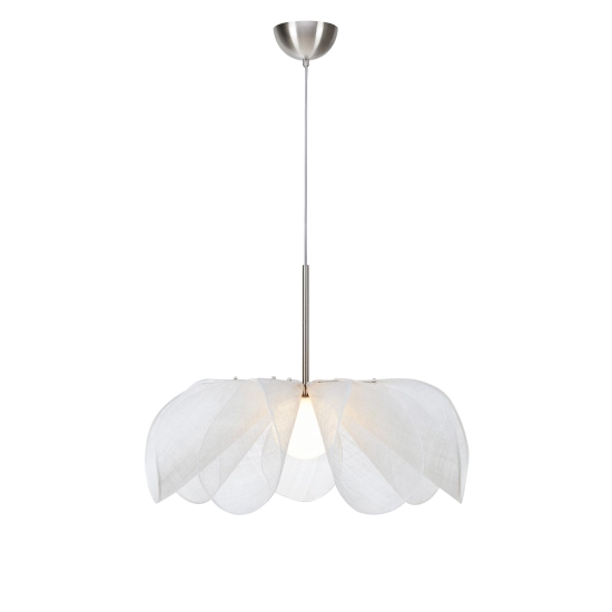 Lampa wisząca STYRKA 108818 Markslojd 1xE27 satyna nikiel/biały