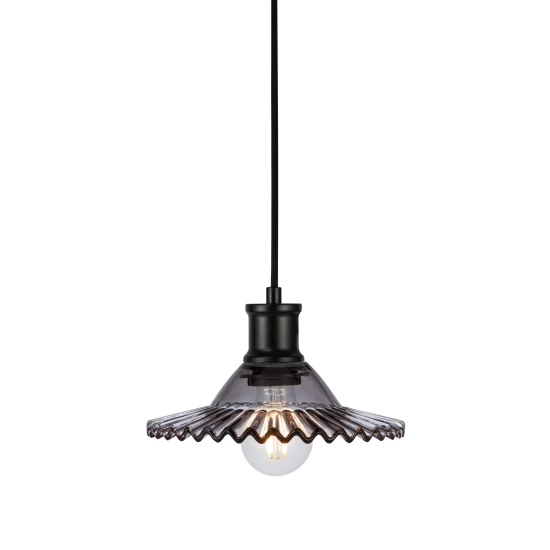 Lampa wisząca NOVIA 108854 Markslojd 1xE27 czarny/przydymiony