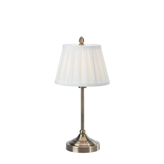 Lampa stołowa OXFORD 108973 Markslojd 1xE14 biały/mosiądz