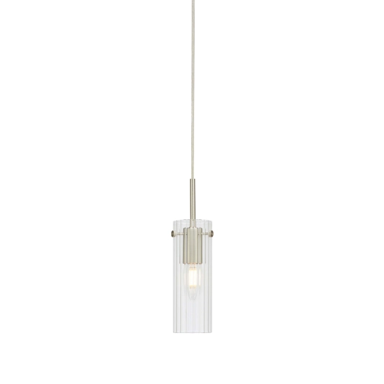 Lampa wisząca TIBIA 109013 Markslojd 1xE14 transparentny/satyna nikiel
