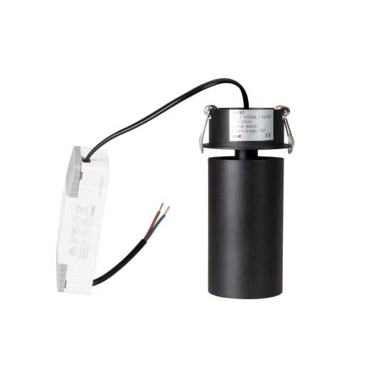 Lampa Sufitowa Halo D Black Podtynkowa H0127 MaxLight