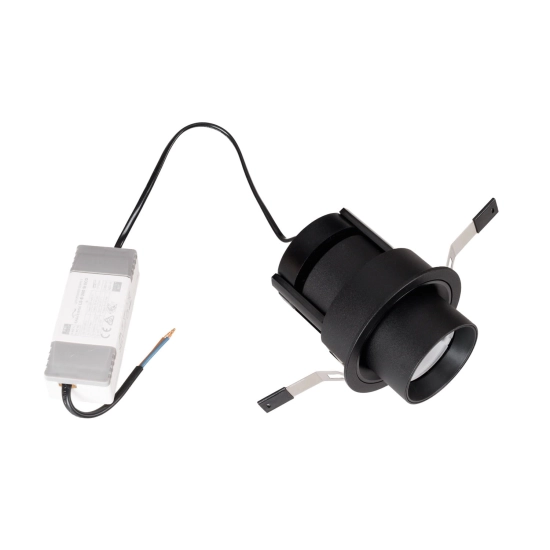 Lampa Sufitowa Halo F Black Podtynkowa H0131 MaxLight