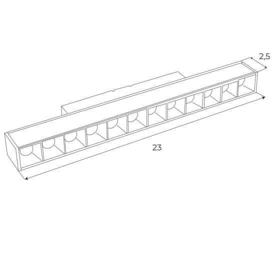 Magnetic M0004D Lampa Magnetyczna Liniowa System Dali 12W 666LM 3000K Maxlight