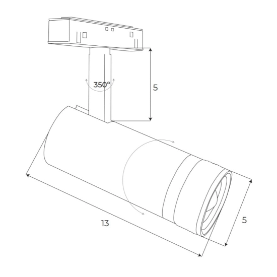 Magnetic M0041N Reflektor Magnetyczny Biały System On/off 12W 784LM 3000K Maxlight