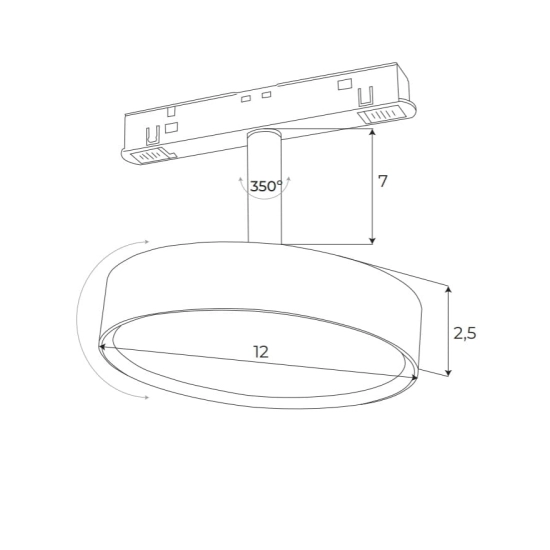 Magnetic M0014D Reflektor Magnetyczny System Dali 11,5W 855LM 3000K Maxlight