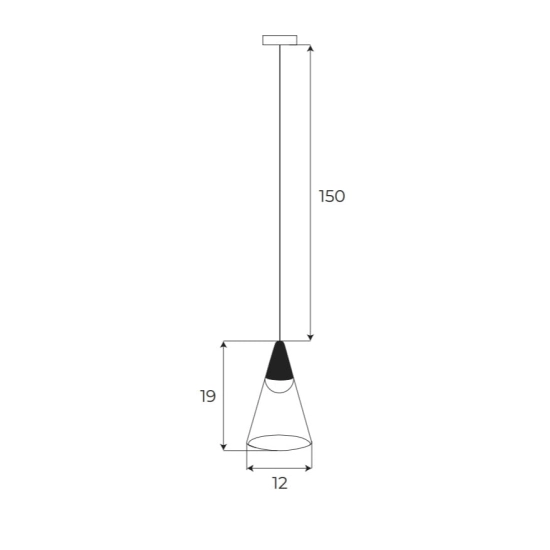 Magnetic M0015D Lampa Wisząca Magnetyczna System Dali 6W 187LM 3000K Maxlight