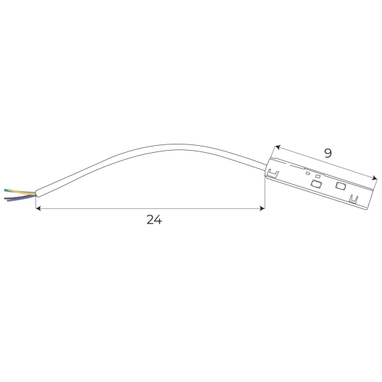 Magnetic MA0018 Zasilanie szyny białej przy użyciu zasilacza zewnętrznego MA0007 Maxlight