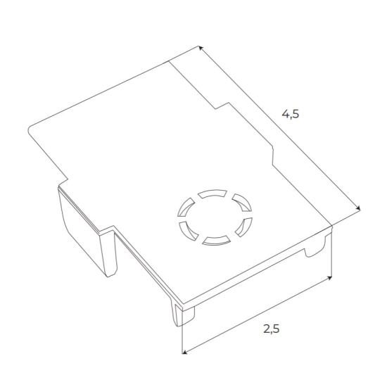 Magnetic MA0011 Zaślepka końcowa czarna do szyn wpuszczanych MT0006, MT0007 Maxlight