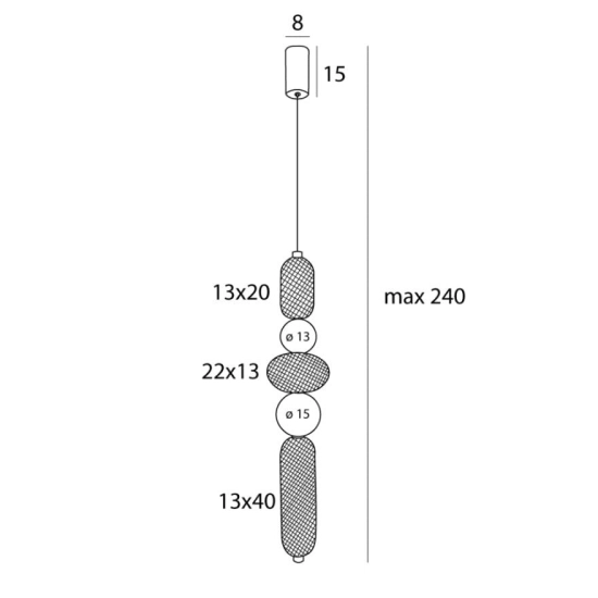 Lampa Wisząca Bora B P0592 MaxLight