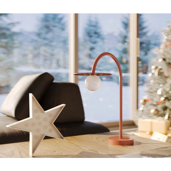 Lampa Stołowa Enigma Czerwona T0060 MaxLight