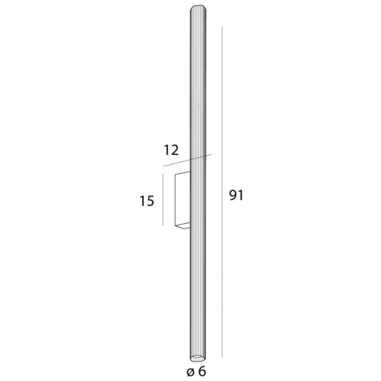 Kinkiet Fayette 91cm 18W Złoty IP44 3000K W0368 MaxLight