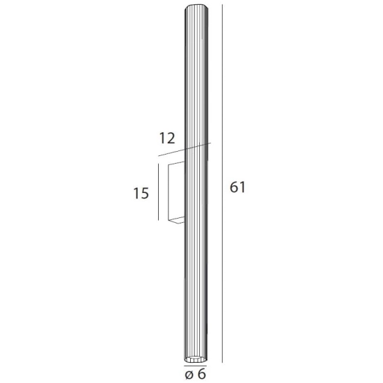 Kinkiet Fayette 61cm 12W Czarny IP44 3000K W0365 MaxLight