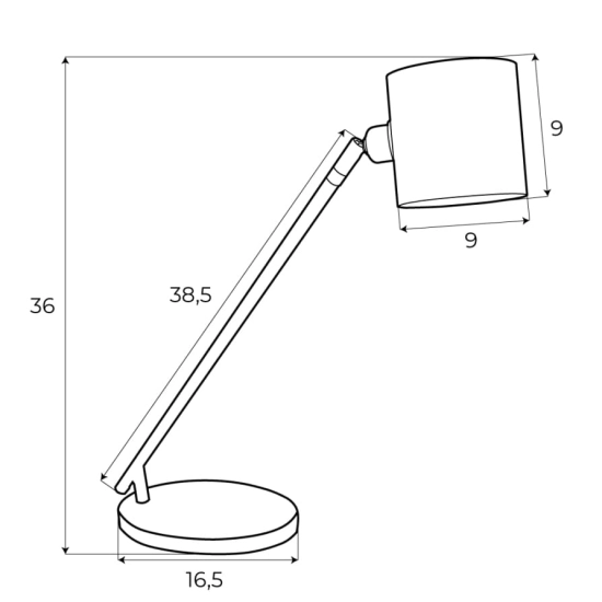 LAMPA STOŁOWA LAXER CZARNA T0051 MAXLIGHT