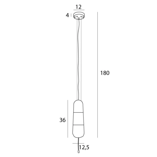 Lampa Wisząca Mauri 1 Champagne Glass P0589 MaxLight