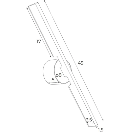 Kinkiet Merano II Złoty W0347 MaxLight