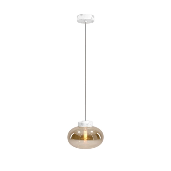 Lampa Wisząca Moonstone Amber Glass+white Marble P0518 MAXLIGHT