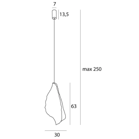 Lampa Wisząca Concha Biała P0540 MaxLight
