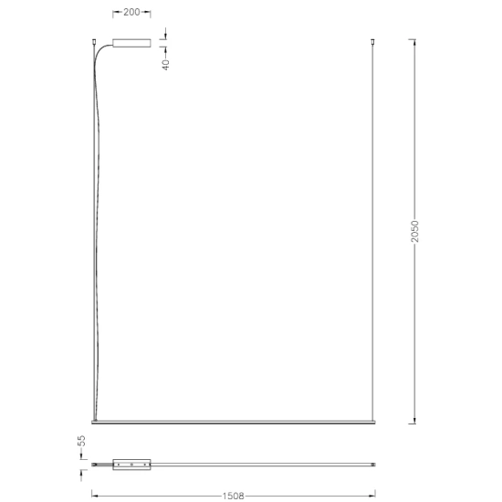 Lampa Wisząca Longi 38W 150cm P0680 MaxLight