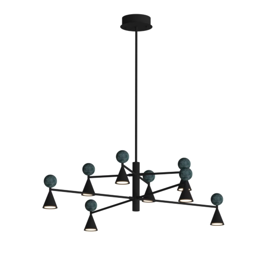 Lampa Wisząca Bingo 54W Czarny + Malachit P0684 MaxLight - zdjęcie produktu