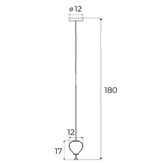 Lampa Wisząca Palloncini 1 Smoky Glass P0576 MAXLIGHT