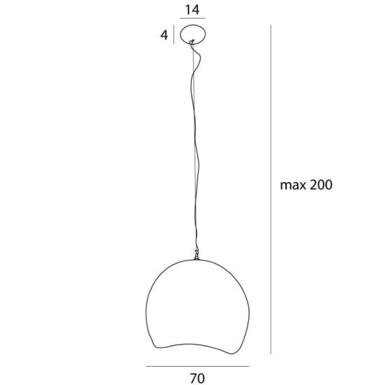 Lampa Wisząca Pierre 70cm Biała P0534 MaxLight