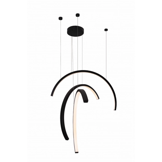 LAMPA WISZĄCA TRIO ARC MATT BLACK P0507 MAXLIGHT - zdjęcie produktu