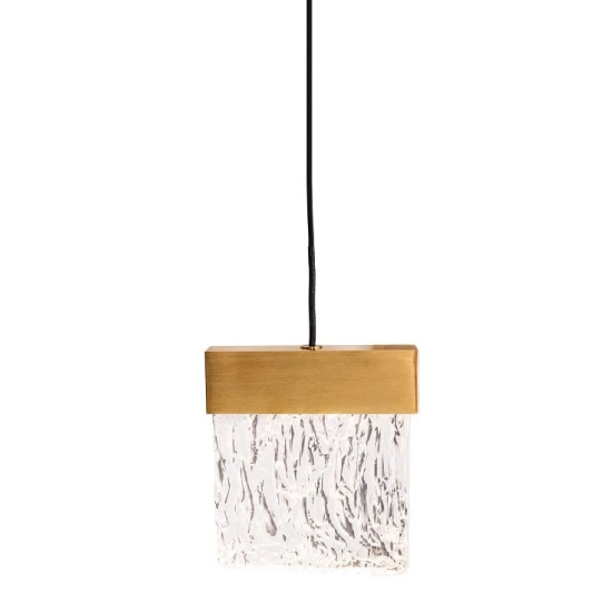 Lampa Wisząca Vetro Brushed Gold P0573D MaxLight