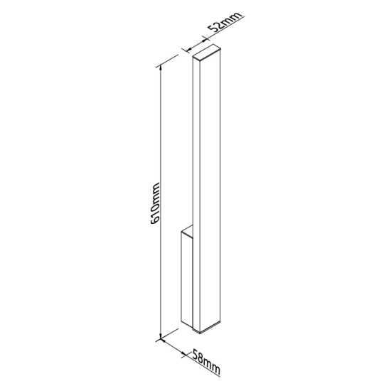 Lampa Zewnętrzna Kaprun 6W Czarna IP65 W0458 MaxLight
