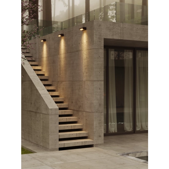 Lampa Zewnętrzna Solden 12W Czarna IP65 W0462 MaxLight