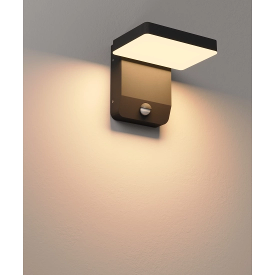 Lampa Zewnętrzna Z Czujnikiem Ruchu Ladis 20W Czarny IP65 W0471 MaxLight