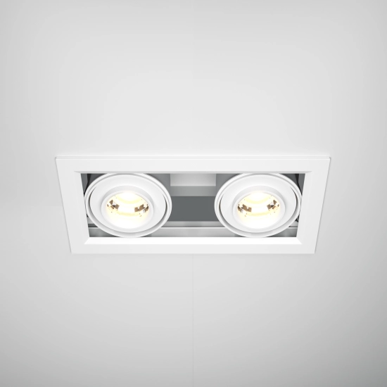 Lampa wpuszczana Metal Modern LED DL093-02-10W3K-W Maytoni - kolor biały - zdjęcie dodatkowe 1