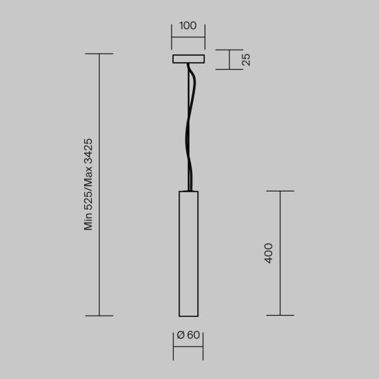 Lampa wisząca Maytoni MOD461PL-L5BGK - kolor czarny - zdjęcie dodatkowe 3