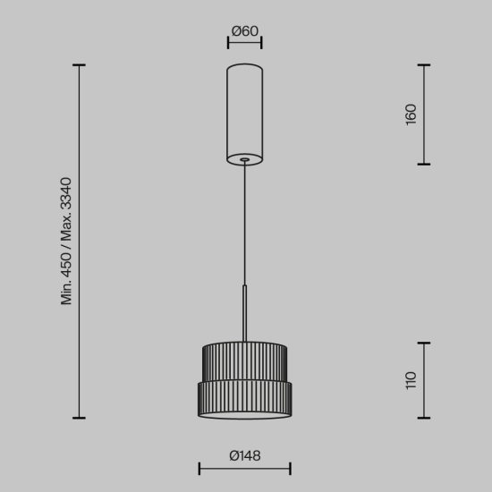 Lampa wisząca Maytoni MOD496PL-L12BZK - kolor bronze - zdjęcie dodatkowe 2
