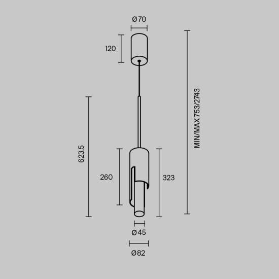 Lampa wisząca Maytoni MOD499PL-L6GK - kolor złoty - zdjęcie dodatkowe 3