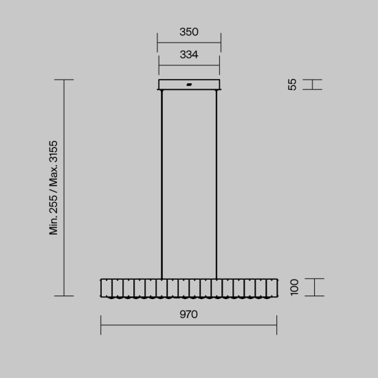 Lampa wisząca Maytoni MOD517PL-L28BS3K - kolor złoty - zdjęcie dodatkowe 3