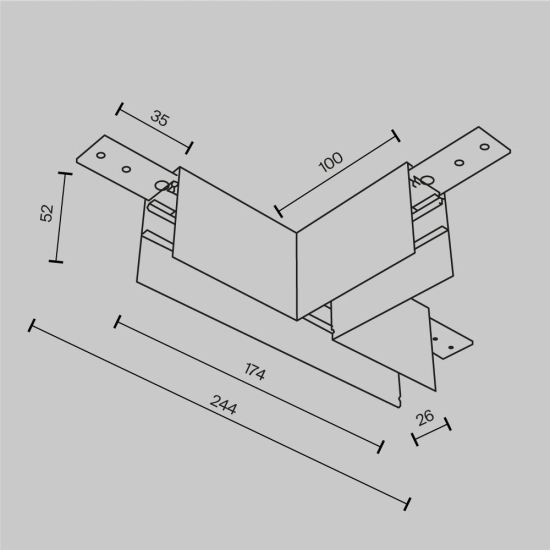 Komponenty do natynkowego systemu szynowego Accessories for tracks Exility TRA034CT-41B-DE Maytoni - zdjęcie dodatkowe 4