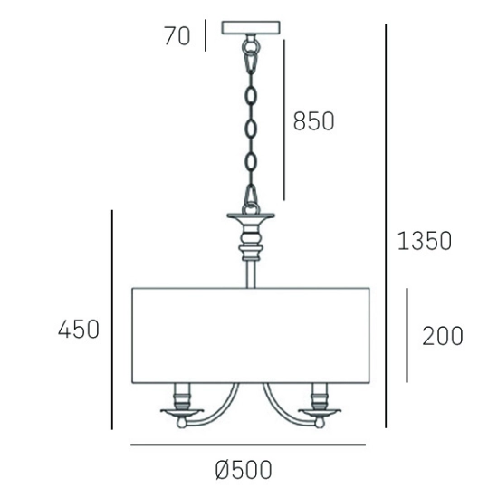 Lampa wisząca ABU DHABI P05896AU-WH CosmoLight - zdjęcie dodatkowe 2