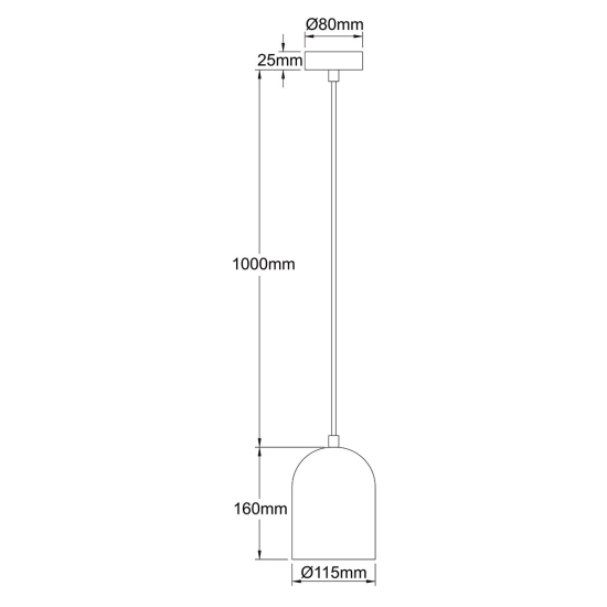 Metalowa lampa wisząca Nilo czarna 1xGU10 LP-0110/1P BK Light Prestige