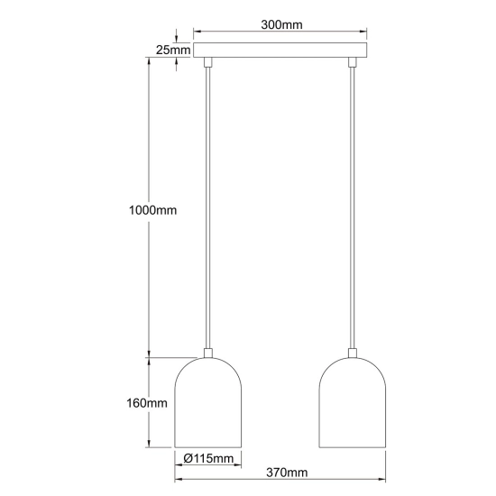 Metalowa lampa wisząca Nilo złota 2xGU10 LP-0110/2L GD Light Prestige
